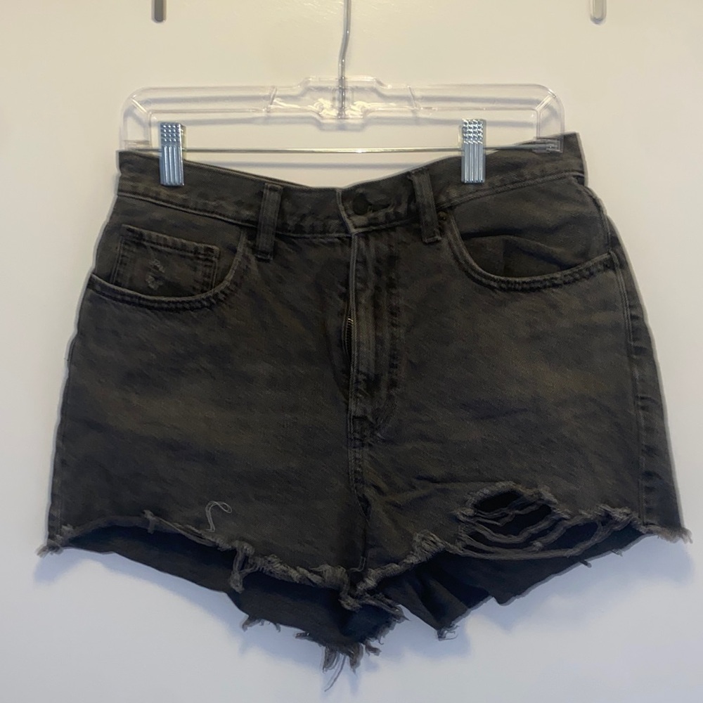 Uniqlo Denim Faded Black Shorts, size 12